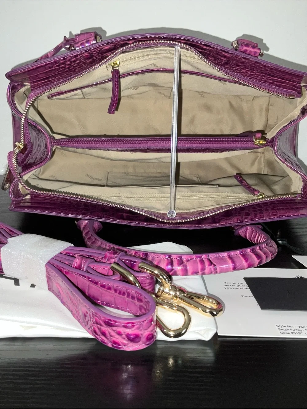 Brahmin Small Finley DEWBERRY MELBOURNE W/2 Full Eyes NWT